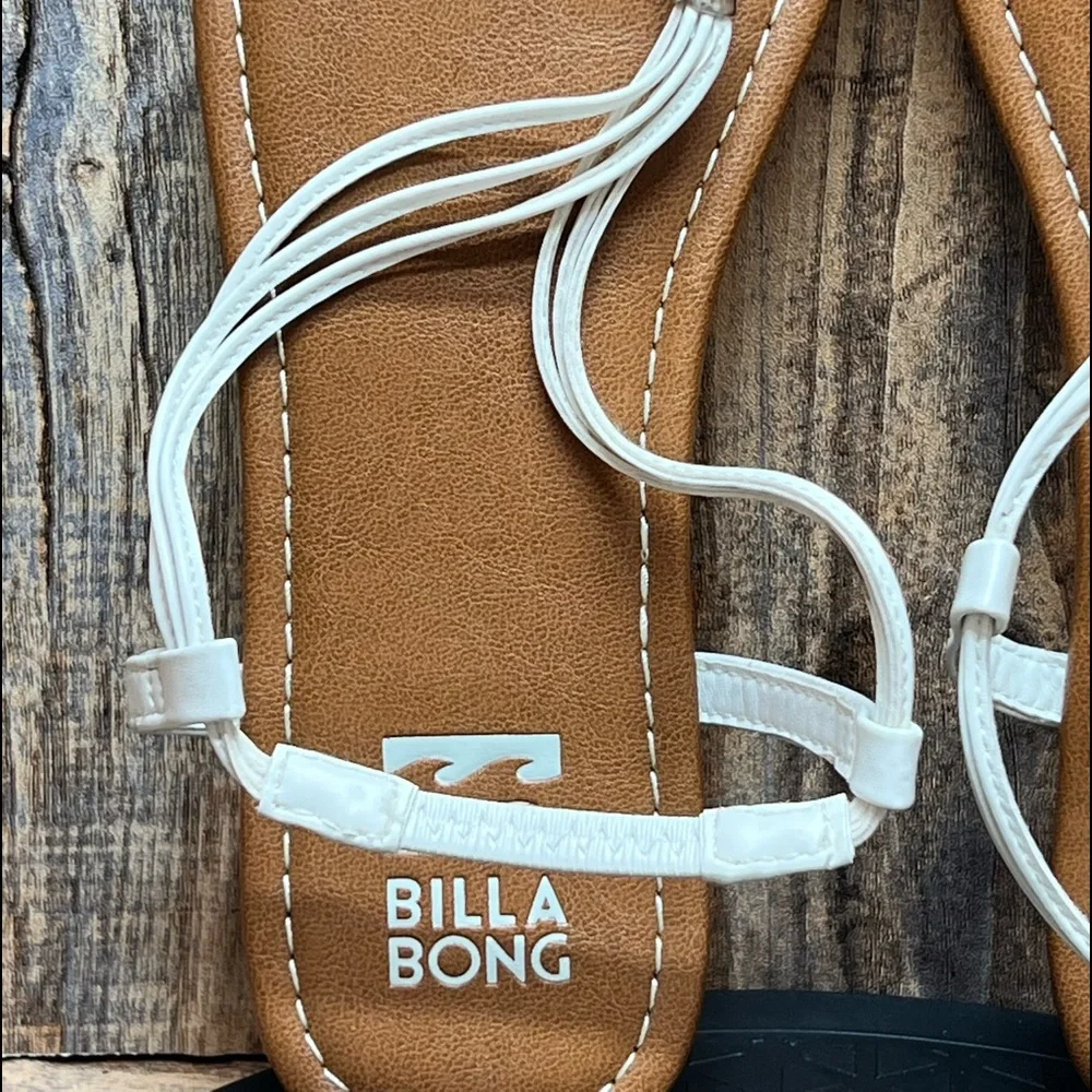 NEW Billabong Leather Thong Style Flip Flop ' Strand Walk ' Sandals Women's 9 - Picture 2 of 6